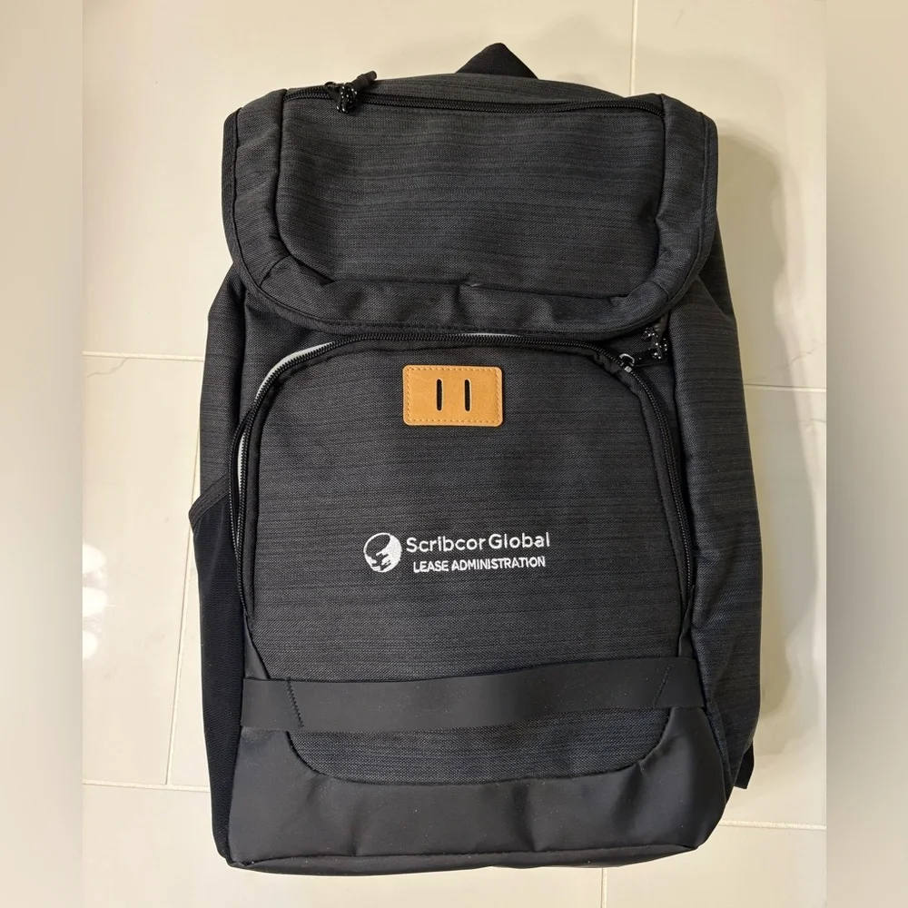 Leeds Mayfair Black Backpack Travel Bag Laptop Bag